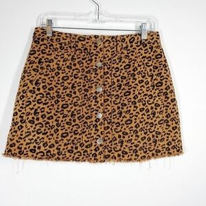 MITTOSHOP LEOPARD PRINT SKIRT